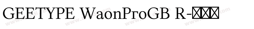 GEETYPE WaonProGB R字体转换